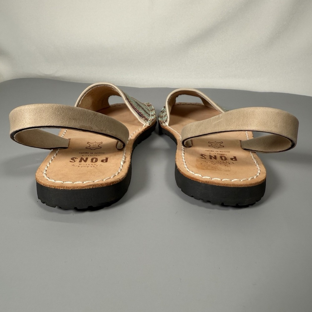 Pons Women's Avarca Leather Colorful Sandals Ankle Strap Size 34 US 3 - Picture 6 of 13